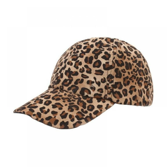 Womens Adjustable Leopard Cheetah Print Organic Cotton Dad Hat Baseball Cap