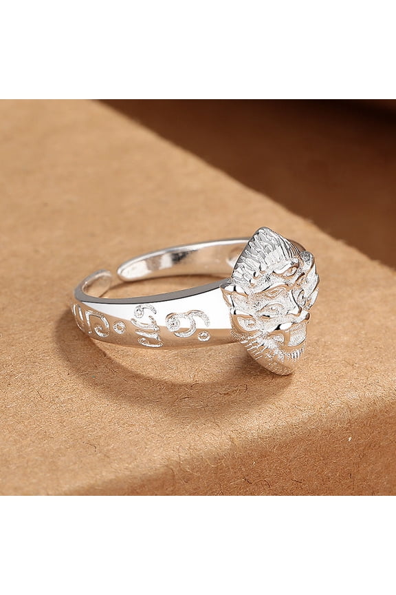 Womens Adjustable Monkey Ring With Five Eyes And Four Ears Copper Daily Wear Jewelry For Everyday Style Trendy