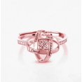 thumbnail image 1 of Womens Adjustable Silver Clover Open Ring: Electroplated, Personalized with Letters, Numbers, or Text, Exhibits a Unique Personality Style, 1 of 8