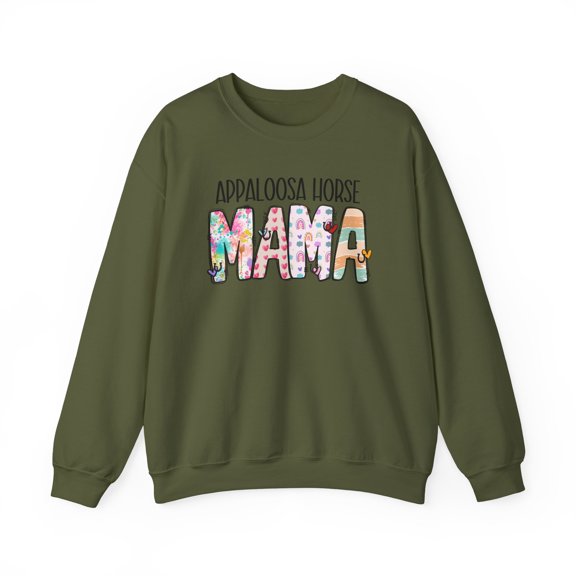 Womens Adult Appaloosa Horse Mama Crewneck Sweatshirt Appaloosa Mom Gift
