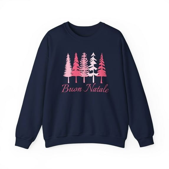 Womens Adult Buon Natale Crewneck Sweatshirt, Italian Christmas Sweatshirt