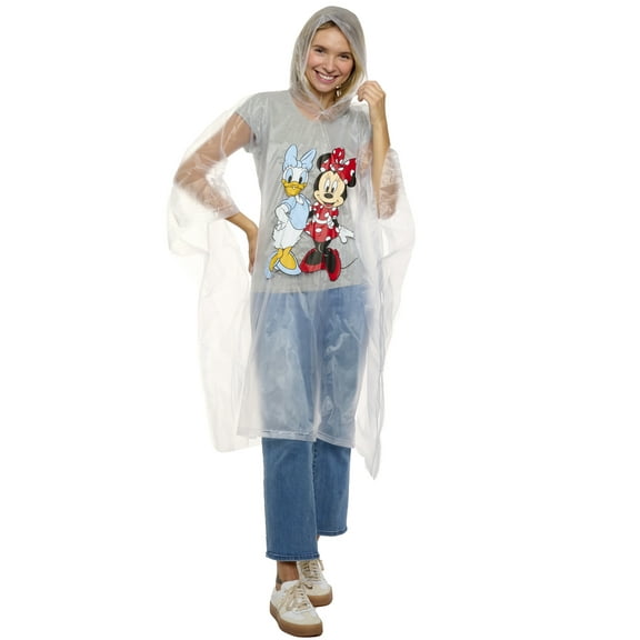 Womens Adult Disney Minnie Mouse & Daisy Duck Rain Poncho Water Resistant