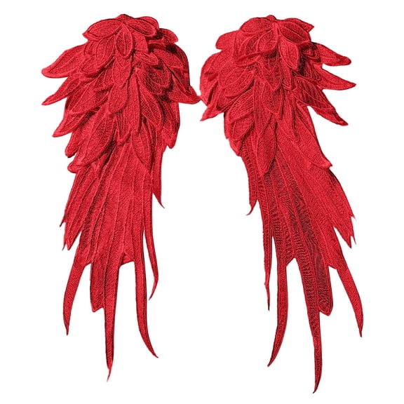 Womens Adult Pink Black White Green Fairy WingSinger Glitter Monarch Butterfly WingSinger 1 Pair 3D Embroidered Neckline Lace Trim Applique Sewing Laces