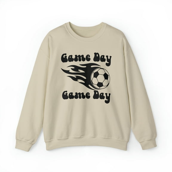 Womens Adult Soccer Game Day Crewneck Sweatshirt, Soccer Mom Game Day Top