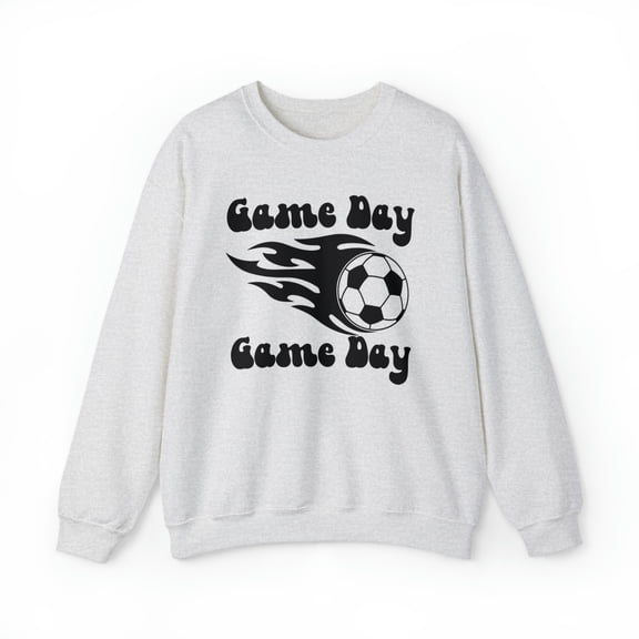 Womens Adult Soccer Game Day Crewneck Sweatshirt, Soccer Mom Game Day Top