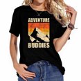 thumbnail image 1 of Womens Adventure Buddies - Traveler Buddy Backpacking Camping Hiker T-Shirt, 1 of 5