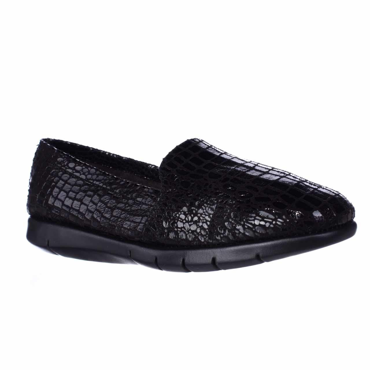 Womens Aerosoles Army Slip-on Comfort Loafers - Black Snake 
