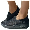thumbnail image 1 of Womens Air Cushion Orthopedic Walking Shoes Breathable Mesh Platform Wedge Slip on Nurse Work Sneakers, 1 of 7