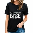 thumbnail image 1 of Womens All About That Base Funny Cheerleading Cheer - Bigger Base T Shirt Black 2XL, 1 of 5