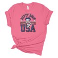thumbnail image 1 of Womens All American Girl Betty Boop USA Short Sleeve T-shirt Graphic Tee Graphic Tee-Pink-medium, 1 of 4