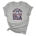 thumbnail image 1 of Womens All American Girl Betty Boop USA Short Sleeve T-shirt Graphic Tee Graphic Tee-Sports Grey-xxl, 1 of 4