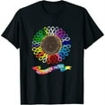 thumbnail image 1 of Womens All Cancer Matter Sunflower Rainbow Ribbon Cancer Awareness T-Shirt White 3X-Large, 1 of 5