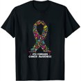 thumbnail image 1 of Womens All Ribbon Cancer World Cancer Day 2024 Awareness Short Sleeve T-Shirt Black Small, 1 of 3