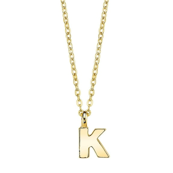 1928 Jewelry Women's 14K Gold Dipped Minimalist Initial K Dainty Pendant Necklace, 20"