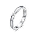 thumbnail image 1 of Womens Alloy Ring with Single Diamond Artificial Gemstone Inlay Fashion Jewelry European and American Ring Women's Gift Black Silver Rose Gold and Gold, 1 of 7