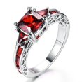 thumbnail image 1 of Womens Alloy Ring With Black Diamond Gem Inlay Fashion Jewelry And Artificial Gemstone Inlay Individually Packed, 1 of 4