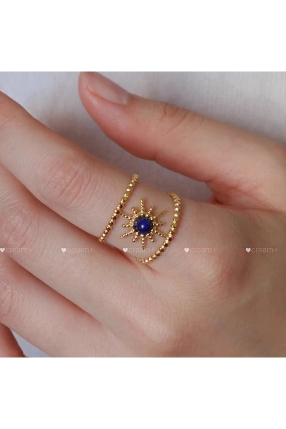 Womens Alloy Rings Electroplated Gold Finish Bead Ring Hollow Ring Oval Ring Japanese and South Korean Inspired Designs Fashion Jewelry