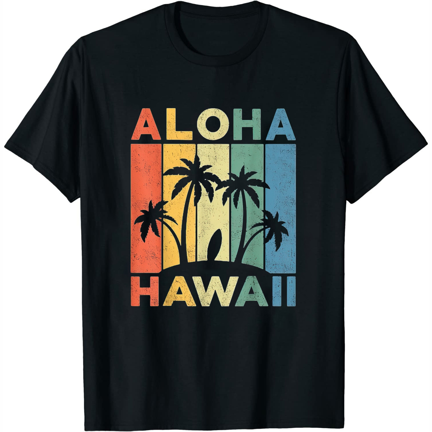 Womens Aloha Hawaii Hawaiian Island Shirt Palm Beach Surfboard Surf T