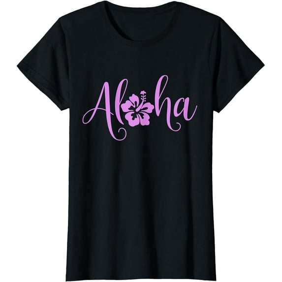 Womens Aloha Hawaiian Hibiscus Flower Surfer Maui Kauai Hawaii T-Shirt