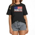 thumbnail image 1 of Womens American Flag Chainsaw T-Shirt, 1 of 5