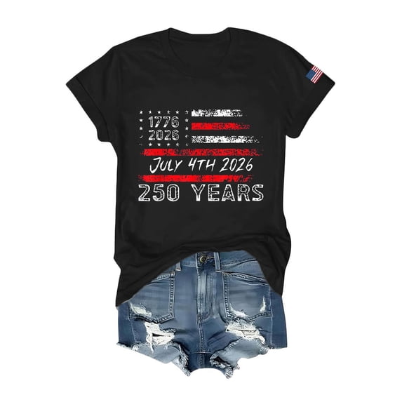 Womens American Flag Shirts 4th Of July Usa Flag Graphic Print Short Sleeve Tees Shirt American Flag Patriotic Tees Tunic Blouses