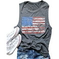 thumbnail image 1 of Womens American Flag T-Shirts 4th of July Shirts Patriotic Independence Day Tops (M,Dark Grey), 1 of 1