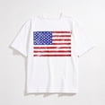 thumbnail image 1 of Womens American Flag T-Shirts Crew Neck 4th of July Summer Graphic Tee Tops, 1 of 8