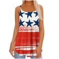 thumbnail image 1 of Womens American Flag Tank Tops Sleeveless Spaghetti Straps Flowy Shirts Casual Summer 4th of July Retro Blouses, 1 of 4