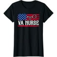 thumbnail image 1 of Womens American Flag VA Nurse Patriotic 4th of July Vintage T-Shirt, 1 of 3