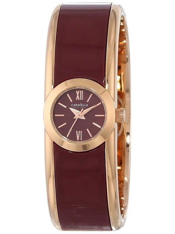 Womens Analog Stainless Watch - Two-tone Bracelet - Red Dial - 44L148