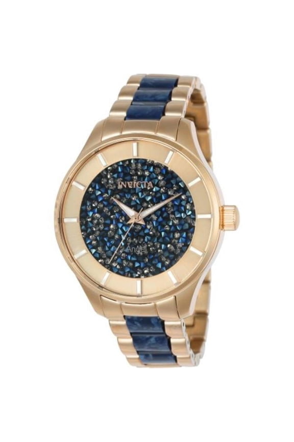 Womens Angel Quartz 3 Hand Dial Watch, Blue