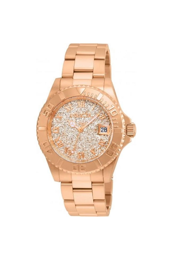 Womens Angel Quartz 3 Hand Dial Watch - Rose Gold