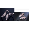 thumbnail image 1 of Womens Angel Wing Ring Alloy Electroplated Gemstone Inlaid Elegant Fashion Jewelry Gift For Her Rose Gold Tone Luxe, 1 of 11