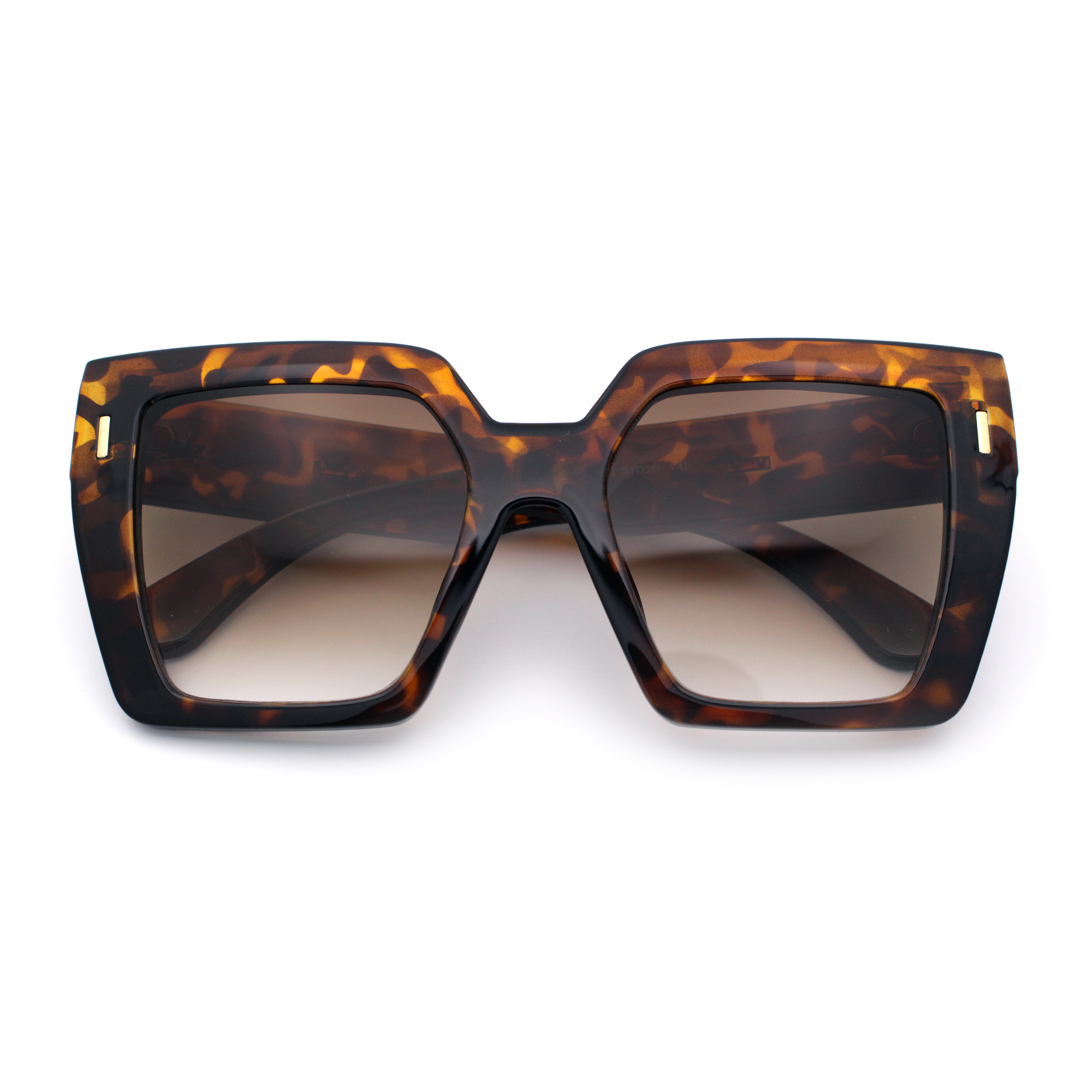 Womens Angular Squared Rectangle Oversized Horn Rim Thick  display picture 3