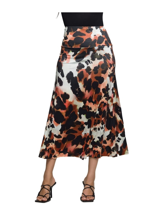 Womens Animal Print Maxi Skirt