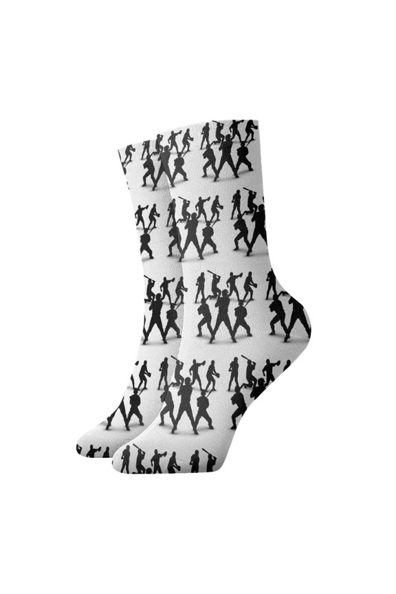 Womens Ankle Quarter Socks Baseball Players Pattern Mens Printed Crew Socks