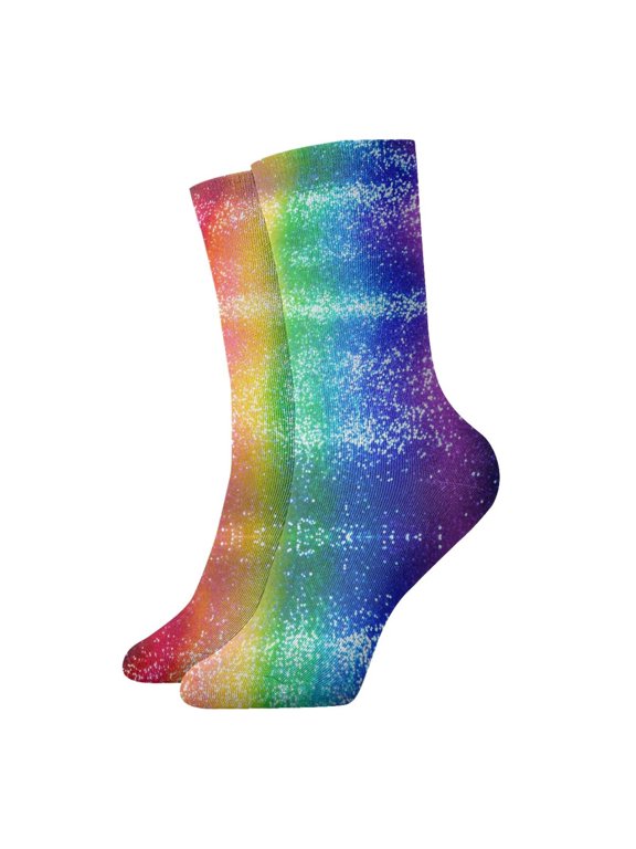 Womens Ankle Quarter Socks Glitter Live Mens Printed Crew Socks