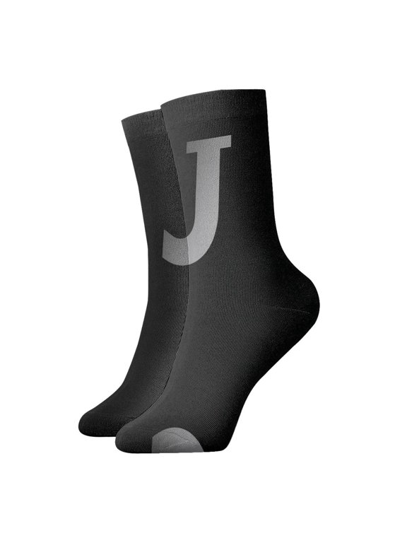 Womens Ankle Quarter Socks Letter J Logo Mens Printed Crew Socks
