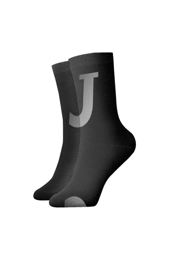 Womens Ankle Quarter Socks Letter J Logo Mens Printed Crew Socks