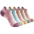 thumbnail image 1 of Womens Ankle Socks 5 Pairs Cushioned Running Athletic No Show Socks With Tab, 1 of 5