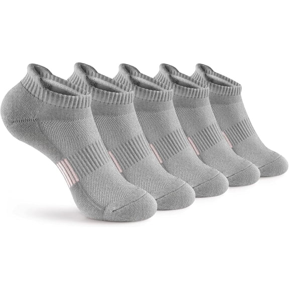 Womens Ankle Socks 5 Pairs Cushioned Running Athletic No Show Socks With Tab