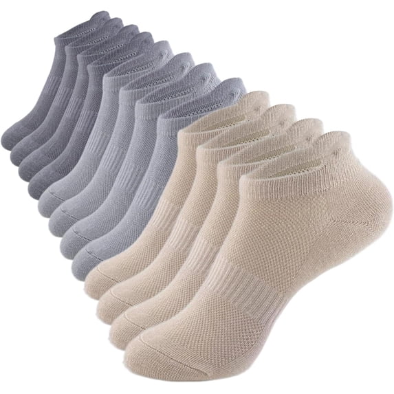 Womens Ankle Socks Athletic Running Low Cut Socks With Tab 6 Pairs