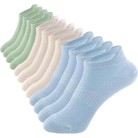 Womens Ankle Socks Athletic Running Low Cut Socks With Tab 6 Pairs