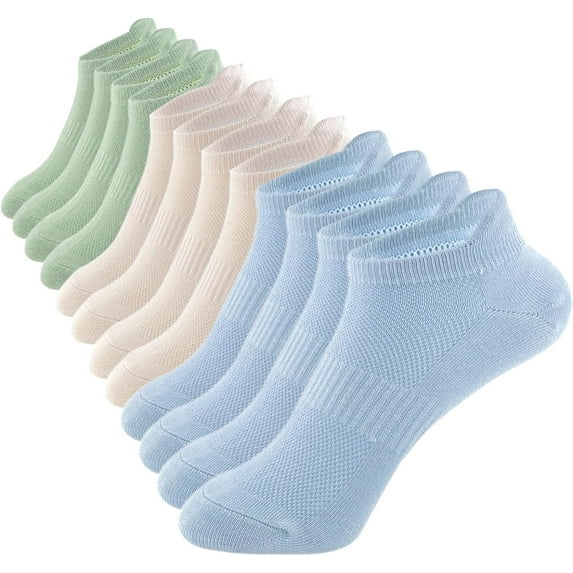 Womens Ankle Socks Athletic Running Low Cut Socks With Tab 6 Pairs