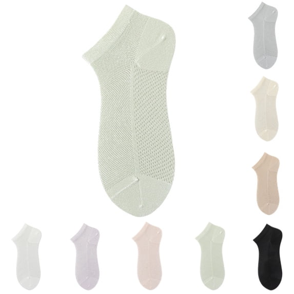 Womens Ankle Socks - Ultra Thin Breathable Cotton Socks - Dry Fit Running Low Cut Ankle Socks Mesh Athletic Socks,Light Green
