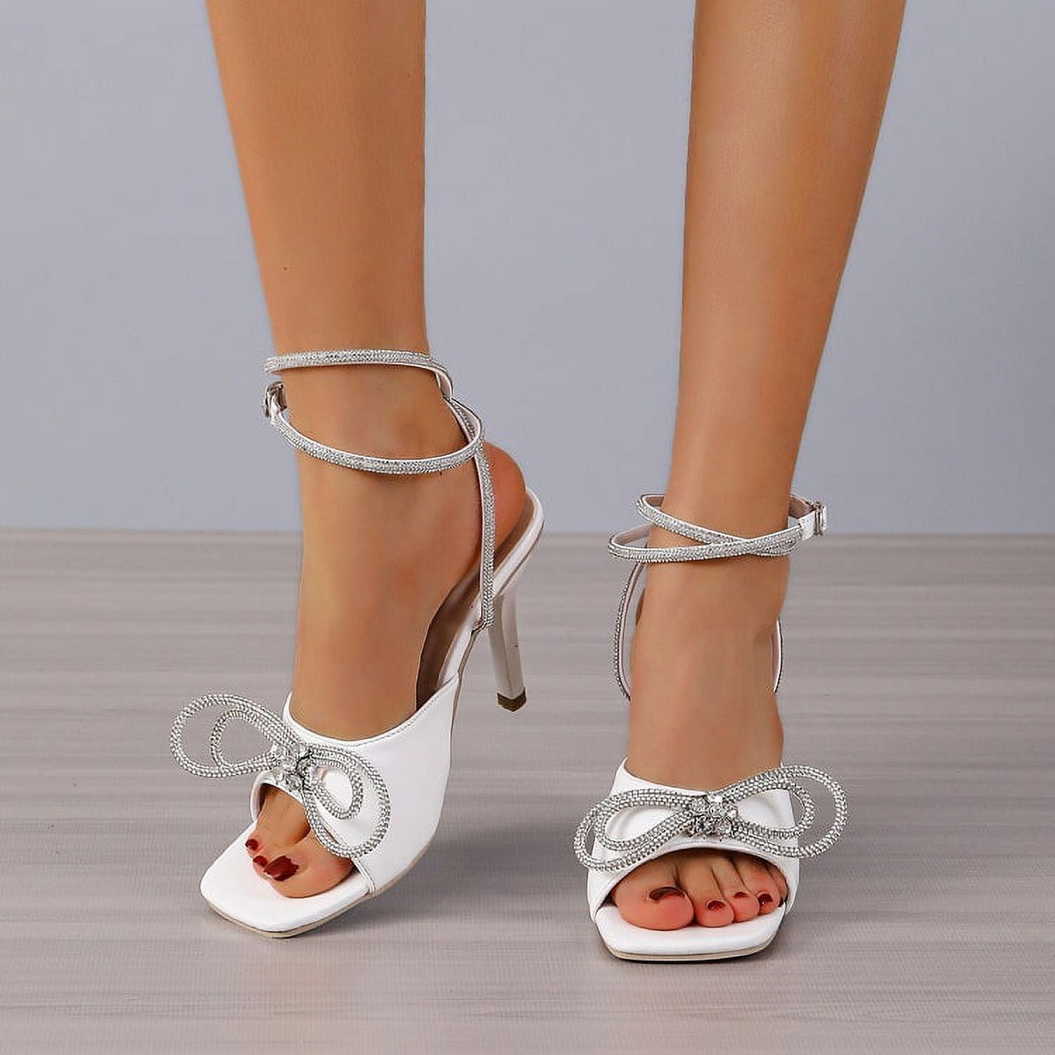 Ankle strap shop rhinestone heels