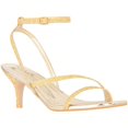 thumbnail image 1 of Womens Ankle Strap Sandal Heels Low Kitten Heel Square Toe Strappy Heeled Sandals, 1 of 4