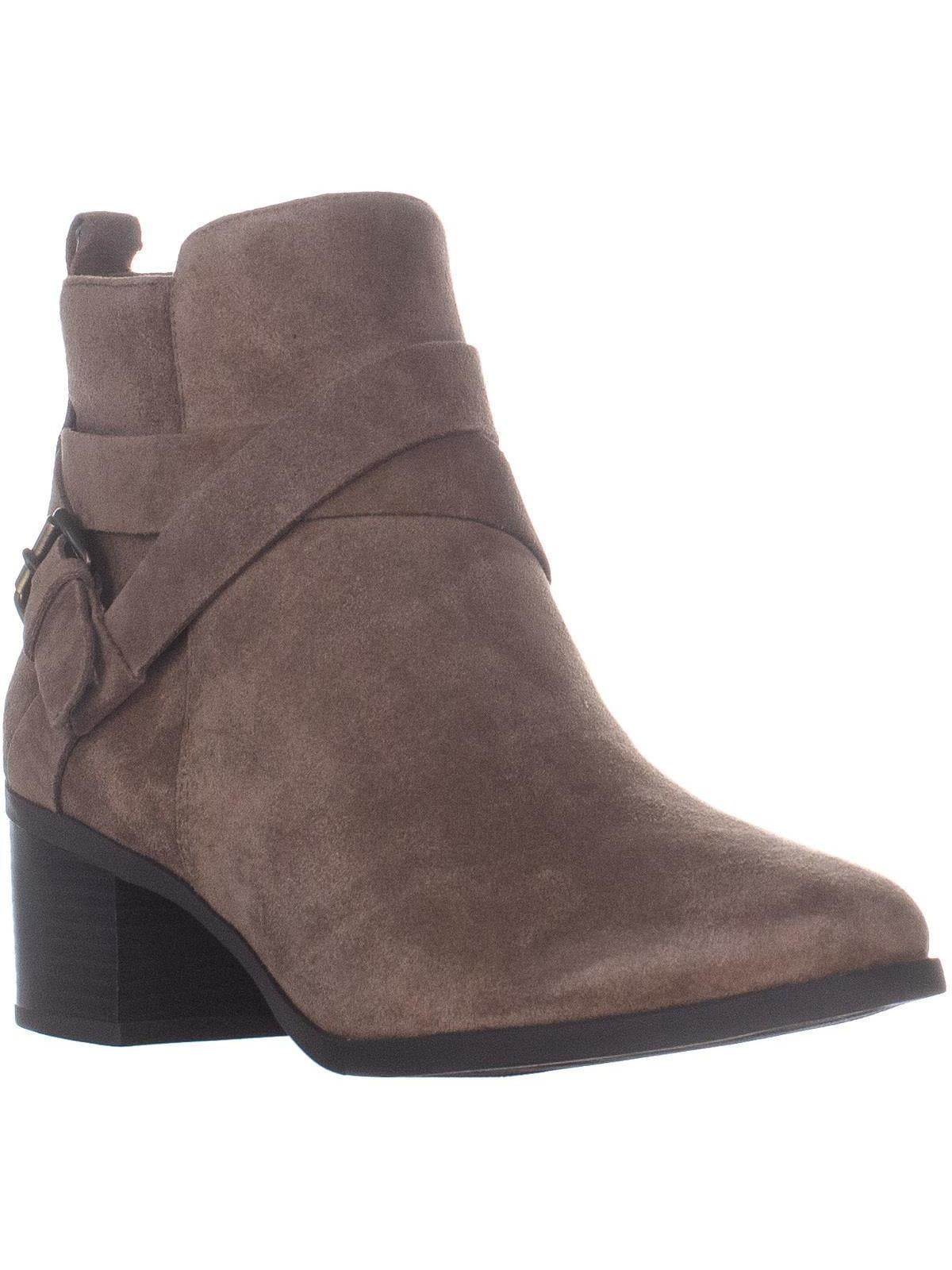 Womens Anne Klein Javen Block Heel Ankle Boots Chestnut Walmart
