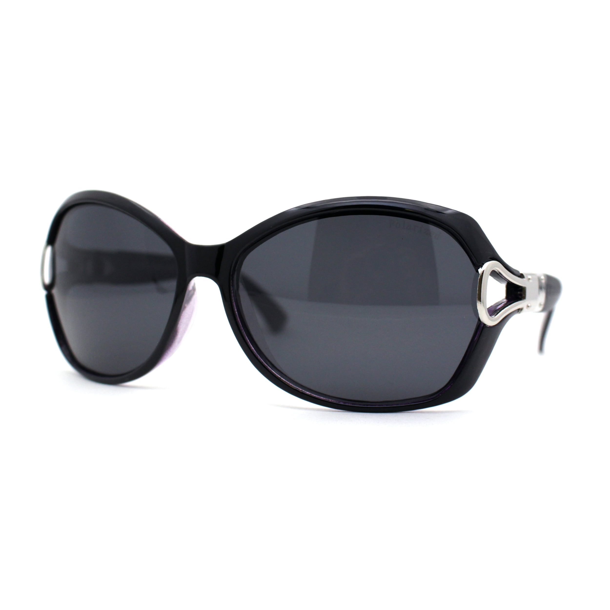 Polarized Wrap Around Sunglasses Butterfly Hinges UV400 Protection Oval Wide Oversized Sunglasses Wrap Around Shield Oval Butterfly  main image 2