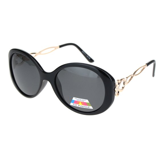 Womens Antiglare Polarized Lens Butterfly Designer Sunglasses All Black